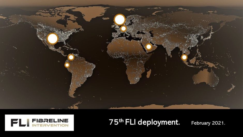 Celebrating our 75th FLI deployment - performing a cross-well strain survey in a horizontal well.