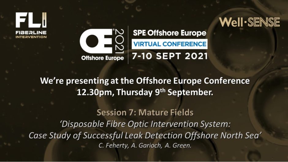 Well-SENSE to present at Offshore Europe 2021